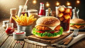 Alanya’da BBC Burger’in tavuk burger menüsü: Taze, uygun fiyatlı ve lezzetli bir yemek deneyimi.