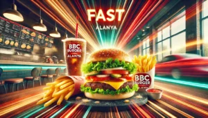 BBC Burger Alanya, hızlı servis ve lezzetli burgerleriyle eşsiz bir yemek deneyimi sunar.