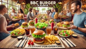 BBC Burger Alanya, burger dışında herkes için lezzetli yemek seçenekleri sunuyor.