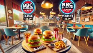 BBC Burger Alanya, her bütçeye uygun lezzetli burger seçenekleriyle hizmet veriyor.